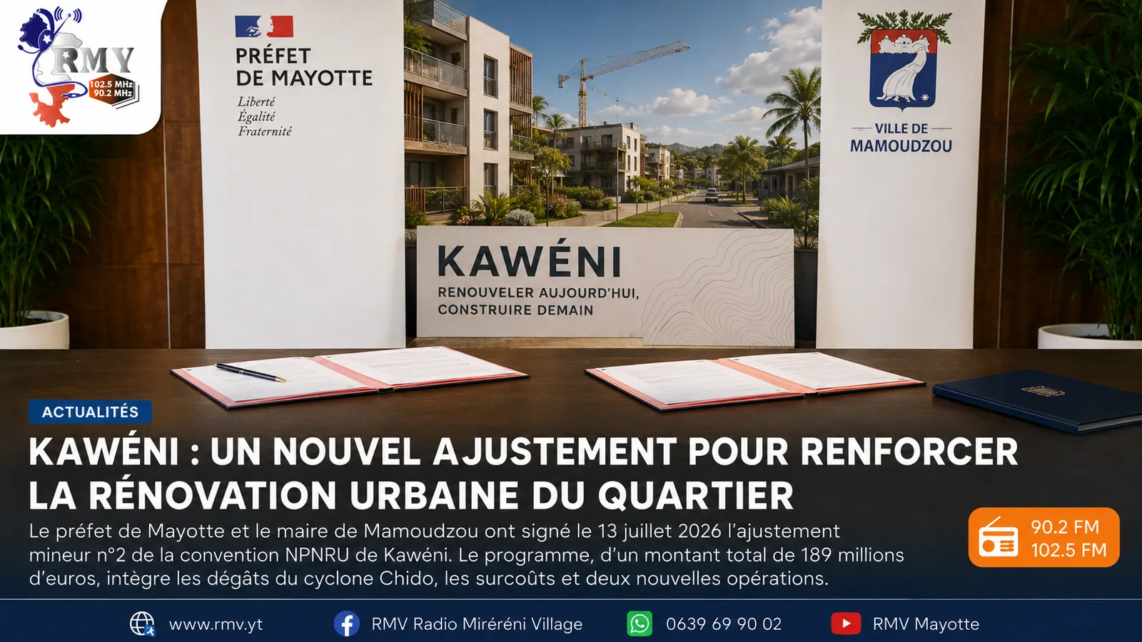Kawéni : un nouvel ajustement pour renforcer la rénovation urbaine du quartier — Actualité, Mamoudzou